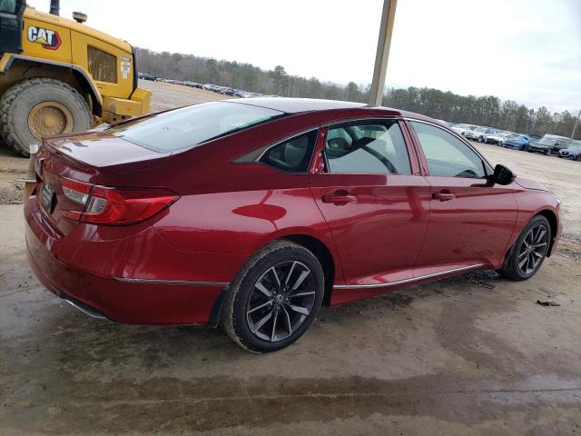 1HGCV1F53MA028660 - 2021 HONDA ACCORD EXL RED photo 3