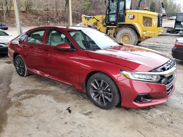 1HGCV1F53MA028660 - 2021 HONDA ACCORD EXL RED photo 4