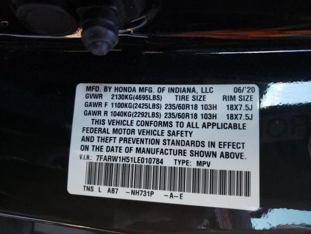 7FARW1H51LE010784 - 2020 HONDA CR-V EX BLACK photo 14