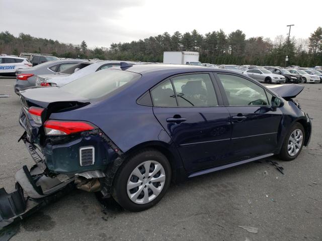 JTDEPMAEXNJ200680 - 2022 TOYOTA COROLLA LE BLUE photo 3