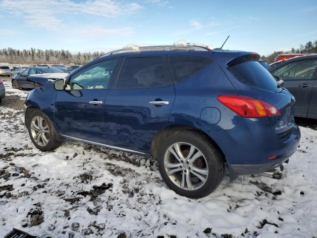 JN8AZ18W39W124531 - 2009 NISSAN MURANO S BLUE photo 2