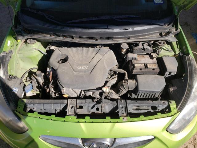 KMHCT5AE0CU058081 - 2012 HYUNDAI ACCENT GLS GREEN photo 11