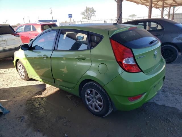 KMHCT5AE0CU058081 - 2012 HYUNDAI ACCENT GLS GREEN photo 2