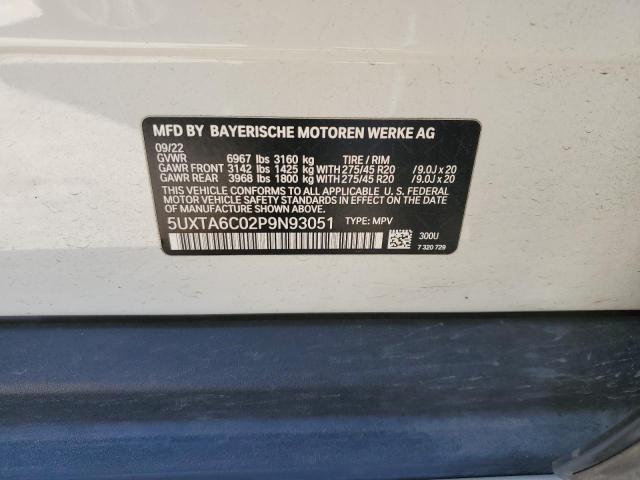 5UXTA6C02P9N93051 - 2023 BMW X5 XDRIVE45E Weiß Foto 12