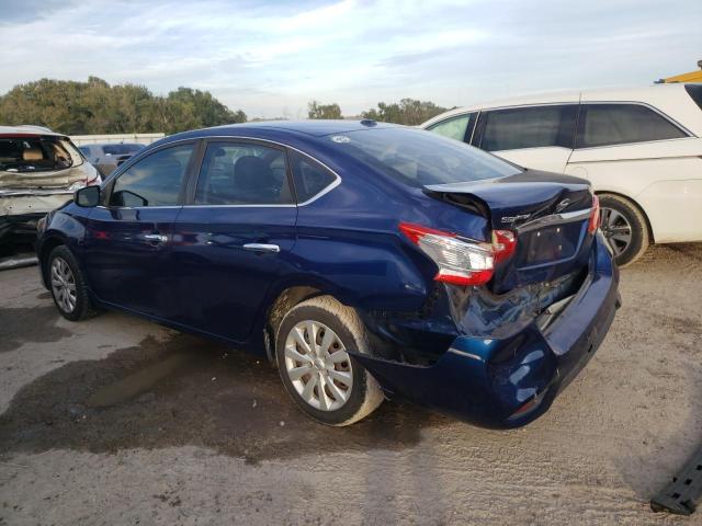 3N1AB7AP2HY388582 - 2017 NISSAN SENTRA S BLUE photo 2