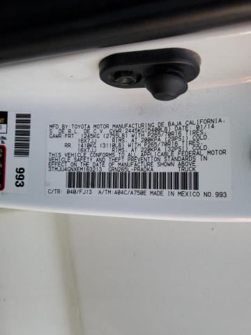 3TMJU4GNXEM163213 - 2014 TOYOTA TACOMA DOUBLE CAB PRERUNNER WHITE photo 12