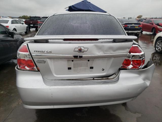 KL1TD56677B177788 - 2007 CHEVROLET AVEO BASE SILVER photo 6