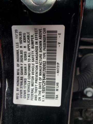 19XFC2F84ME200953 - 2021 HONDA CIVIC SPORT BLACK photo 13