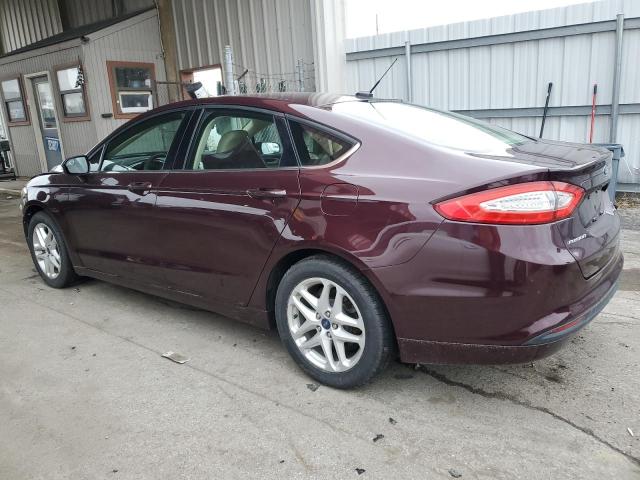 3FA6P0HR5DR374480 - 2013 FORD FUSION SE BURGUNDY photo 2