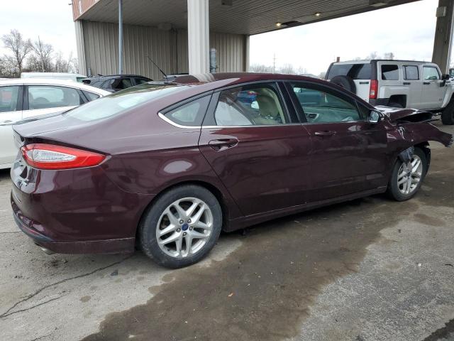 3FA6P0HR5DR374480 - 2013 FORD FUSION SE BURGUNDY photo 3