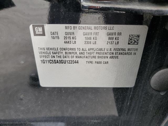 1G11C5SA0GU122044 - 2016 CHEVROLET MALIBU LIM LT Қара фото 12