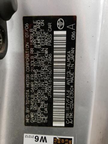 JTKDE167160117486 - 2006 TOYOTA SCION TC 银色 照片 12