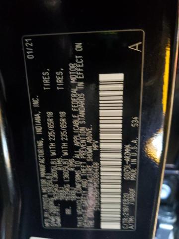 5TDHZRBH1MS086468 - 2021 TOYOTA HIGHLANDER XLE BLACK photo 12