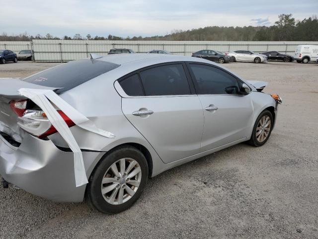 KNAFX4A80E5103220 - 2014 KIA FORTE EX SILVER photo 3