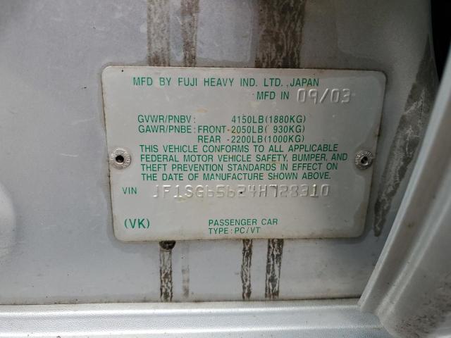 JF1SG65624H728310 - 2004 SUBARU FORESTER 2.5XS Серебристый фото 14