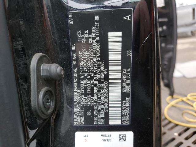 5TDKK3DC3BS057530 - 2011 TOYOTA SIENNA LE BLACK photo 13