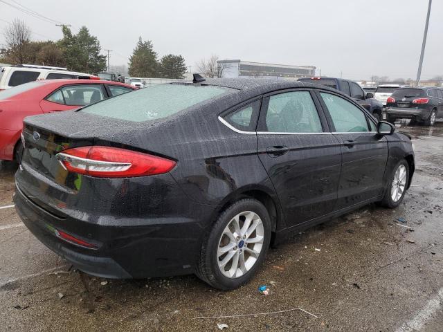 3FA6P0H72LR118553 - 2020 FORD FUSION SE BLACK photo 3