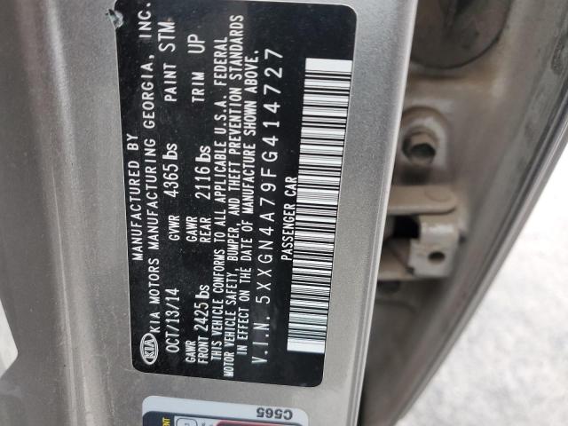 5XXGN4A79FG414727 - 2015 KIA OPTIMA EX SILVER photo 12