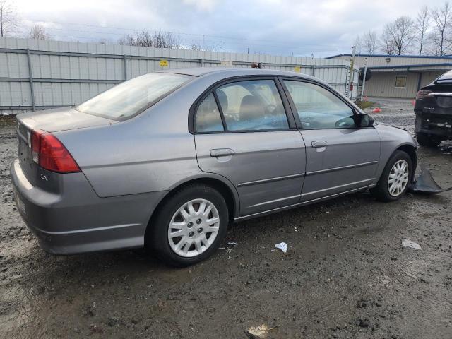 2HGES16535H521887 - 2005 HONDA CIVIC LX GRAY photo 3