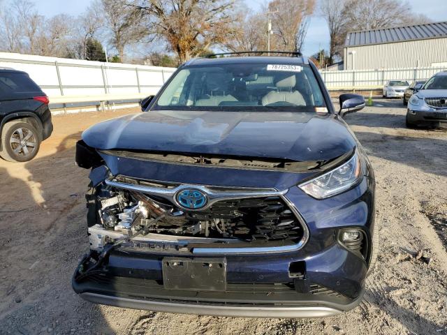 5TDEBRCH7LS009009 - 2020 TOYOTA HIGHLANDER HYBRID PLATINUM BLUE photo 5