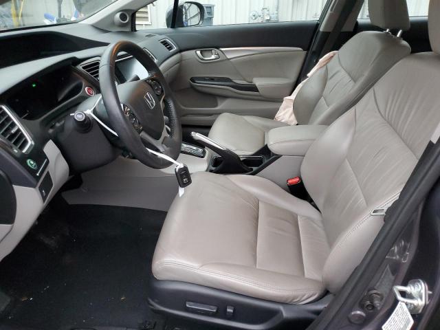 19XFB2F91FE103059 - 2015 HONDA CIVIC EXL ნაცრისფერი ფოტო 7