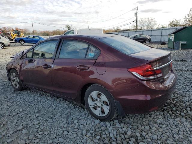 19XFB2F53EE028294 - 2014 HONDA CIVIC LX BURGUNDY photo 2