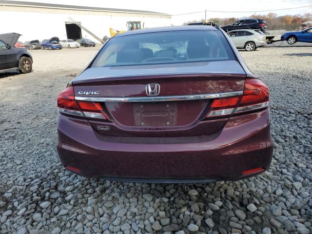 19XFB2F53EE028294 - 2014 HONDA CIVIC LX BURGUNDY photo 6