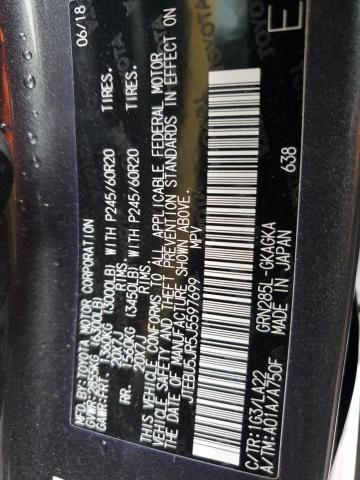 JTEBU5JR5J5597699 - 2018 TOYOTA 4RUNNER SR5/SR5 PREMIUM ნაცრისფერი ფოტო 13