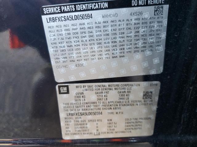 LRBFXCSA5LD050594 - 2020 BUICK ENVISION ESSENCE BLACK photo 13