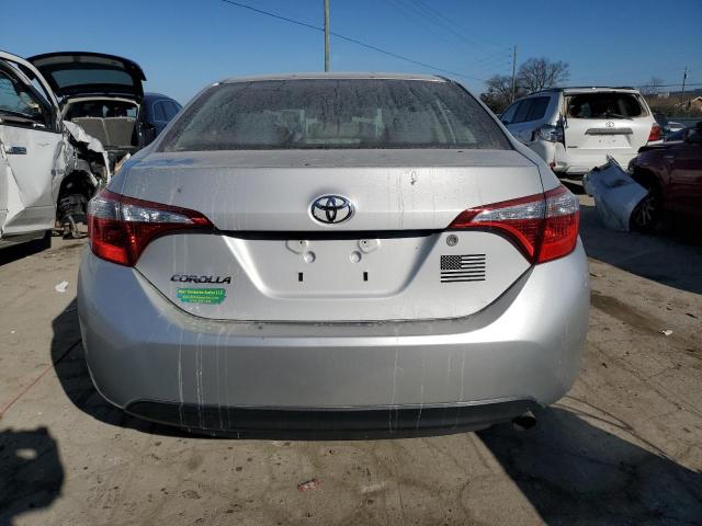 2T1BURHE6EC205496 - 2014 TOYOTA COROLLA L SILVER photo 6