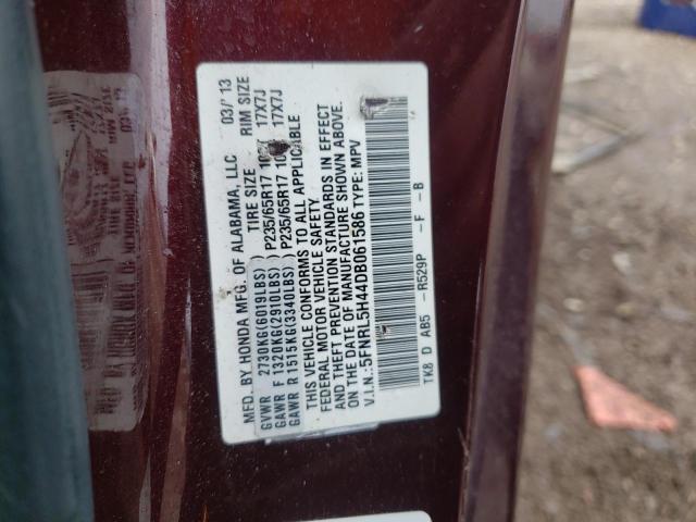 5FNRL5H44DB061586 - 2013 HONDA ODYSSEY EX MAROON photo 13