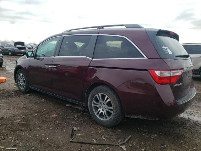 5FNRL5H44DB061586 - 2013 HONDA ODYSSEY EX MAROON photo 2