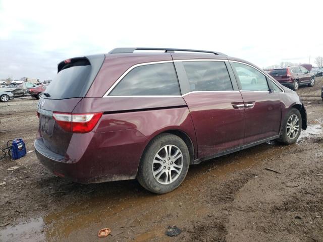 5FNRL5H44DB061586 - 2013 HONDA ODYSSEY EX MAROON photo 3