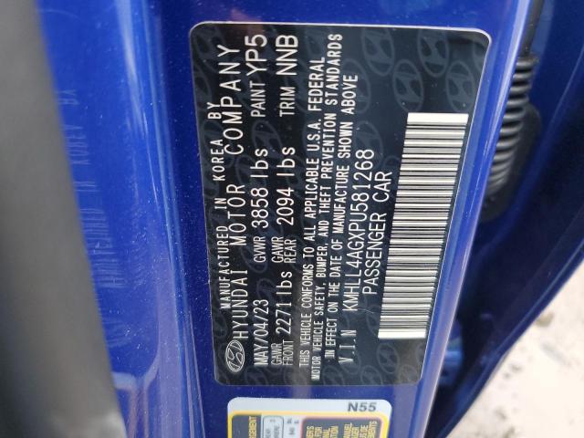 KMHLL4AGXPU581268 - 2023 HYUNDAI ELANTRA SE BLUE photo 12