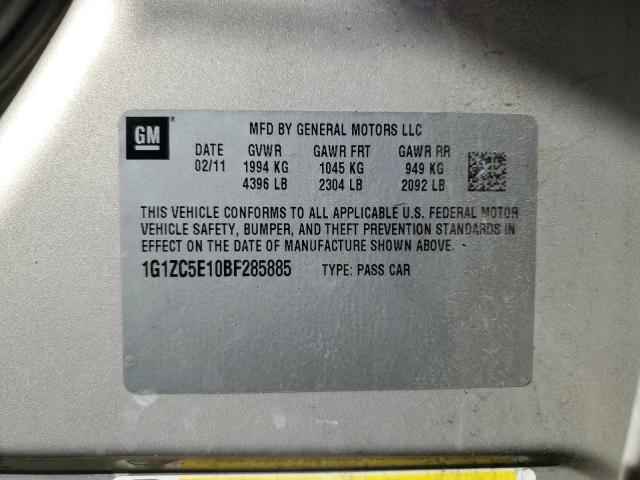 1G1ZC5E10BF285885 - 2011 CHEVROLET MALIBU 1LT Бежевый фото 13