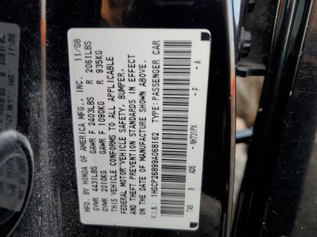 1HGCP26899A068162 - 2009 HONDA ACCORD EXL BLACK photo 12