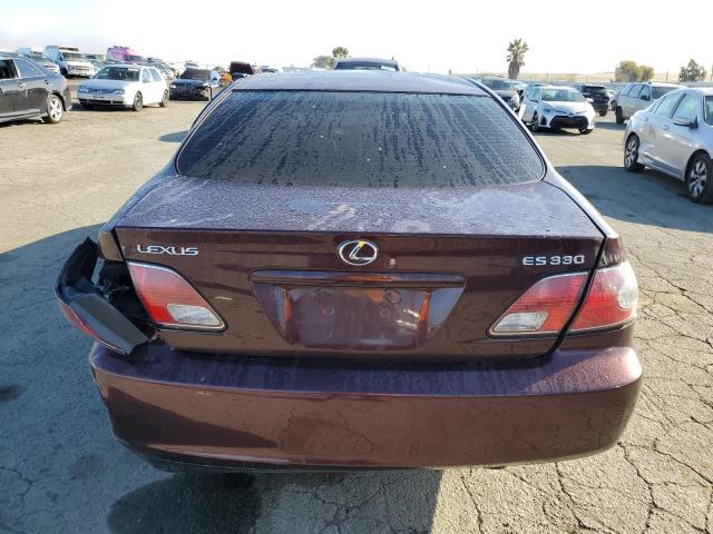 JTHBA30G145035710 - 2004 LEXUS ES 330 BURGUNDY photo 6