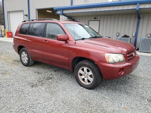 JTEGD21A320034390 - 2002 TOYOTA HIGHLANDER RED photo 4