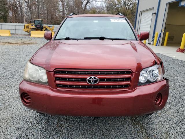 JTEGD21A320034390 - 2002 TOYOTA HIGHLANDER RED photo 5