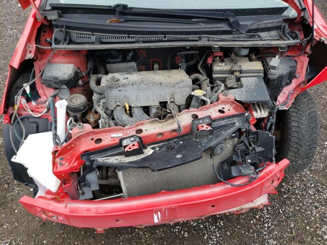 VNKKTUD3XFA023873 - 2015 TOYOTA YARIS RED photo 11