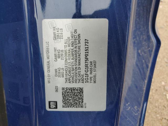 1G1FG1R75P0151737 - 2023 CHEVROLET CAMARO SS BLUE photo 12