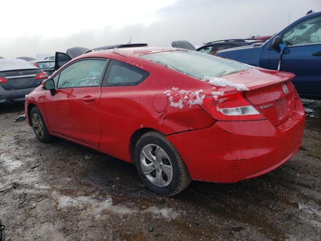 2HGFG3B5XDH531998 - 2013 HONDA CIVIC LX RED photo 2