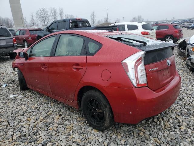 JTDKN3DU7D1649142 - 2013 TOYOTA PRIUS RED photo 2