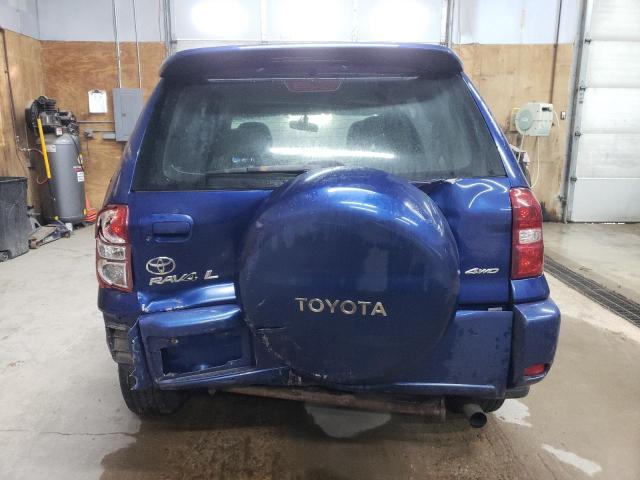 JTEHD20V240010724 - 2004 TOYOTA RAV4 BLUE photo 6