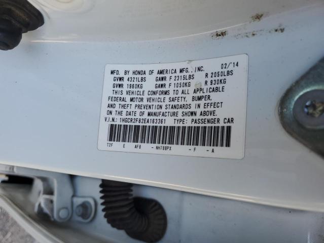 1HGCR2F82EA163361 - 2014 HONDA ACCORD EXL WHITE photo 12