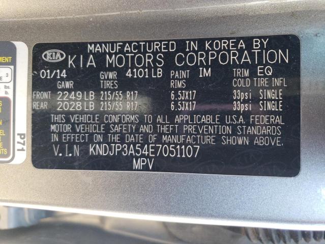 KNDJP3A54E7051107 - 2014 KIA SOUL + GRAY photo 12