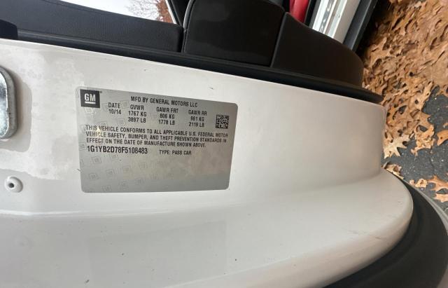 1G1YB2D78F5108483 - 2015 CHEVROLET CORVETTE STINGRAY 1LT WHITE photo 10