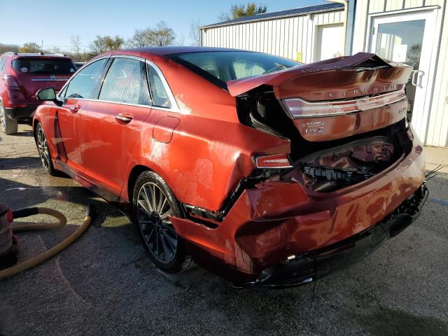 3LN6L2J9XER822592 - 2014 LINCOLN MKZ BURGUNDY photo 2