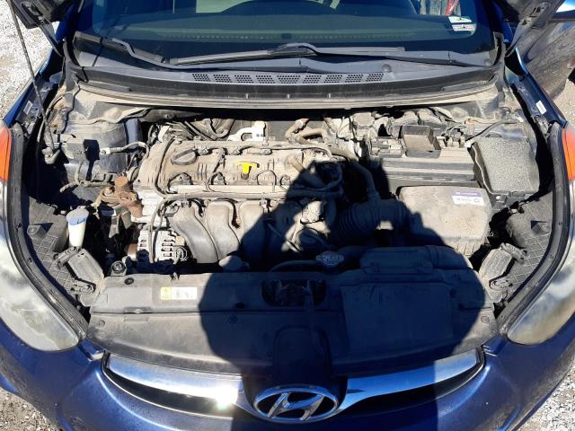 KMHDH4AE3DU537421 - 2013 HYUNDAI ELANTRA GLS BLUE photo 11