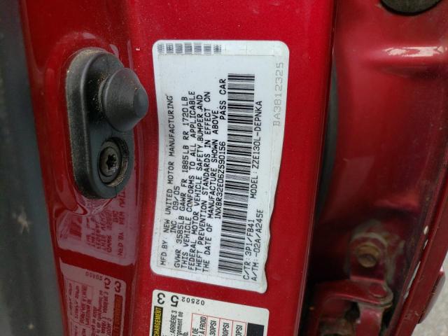 1NXBR32E06Z590156 - 2006 TOYOTA COROLLA CE RED photo 12